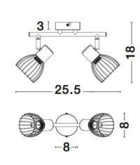 Аплик Nova-Luce E14 2x25W - 4