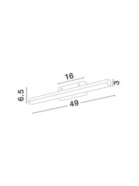 Аплик LED Nova-Luce 12W топла светлина 3000K - 3