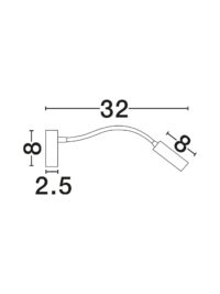 Аплик Nova-Luce LED 3W, топла светлина 3000K - 3