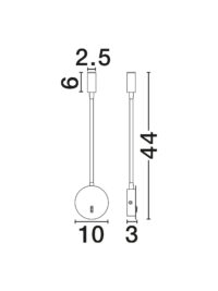 Аплик LED Nova-Luce 3W топла светлина 3000K - 4