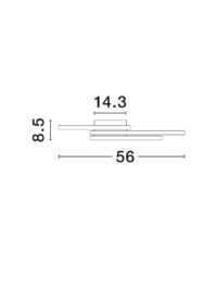 Плафон Nova-Luce LED 42W 3000K дизайнерски - 6