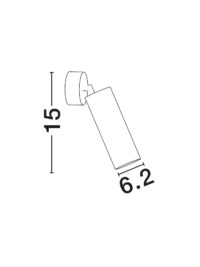 Аплик Nova-Luce GU10 1x10W, димиран, съвременен стил - 3