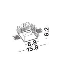 Луничка Nova-Luce GU10 10W за вграждане, димируема - 5