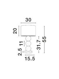 Настолна лампа Nova-Luce, E27, 12W - 6