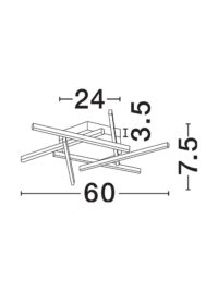 Плафoн LED 43W Nova-Luce топла светлина 3200K - 6