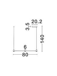 Полилей Nova-Luce LED 21W, топла светлина 3000K - 9