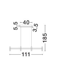 Полилей Nova-Luce LED 1x1.7W, топла светлина 3000K - 7