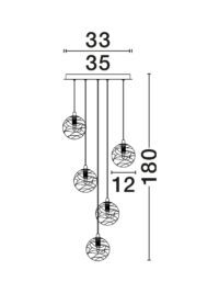 Полилей Nova-Luce G9, 5x5W - 6