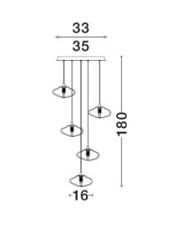 Полилей Nova-Luce G9, 5x5W - 8