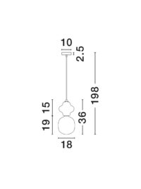 Пендел Nova-Luce, E14, 1x5W - 6