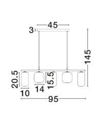 Полилей Nova-Luce LED 19W топла светлина 3000K - 6