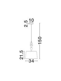 Пендел Nova-Luce E27 1x12W - 6