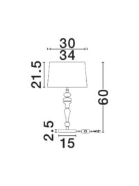 Настолна лампа Nova-Luce E27 12W димируема - 7