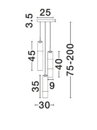 Полилей Nova-Luce LED 9W 3000K съвременен - 6