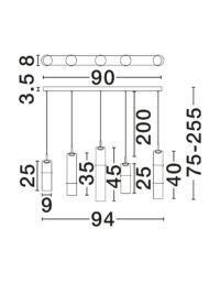 Полилей Nova-Luce LED 18W, топла светлина 3000K - 6