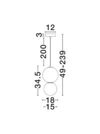 Пендел Nova-Luce LED 6W 3000K съвременен - 6