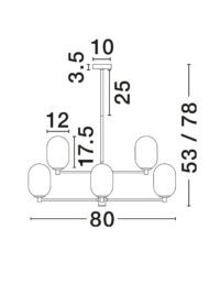 Полилей Nova-Luce G9 8x5W за висящ таван - 6