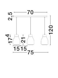 Полилей Nova-Luce E27 3x12W - 9