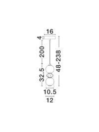 Пендел Nova-Luce LED 10W топла светлина 3000K - 6