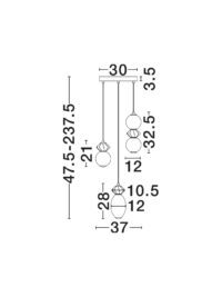 Полилей Nova-Luce LED 20W топла светлина - 6
