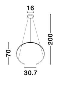 Полилей Nova-Luce LED 30W топла светлина 3000K - 8