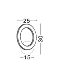 Аплик Nova-Luce LED 19W, топла светлина 3000K - 5