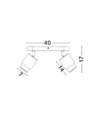 Плафон Nova-Luce GU10 2x10W - 7