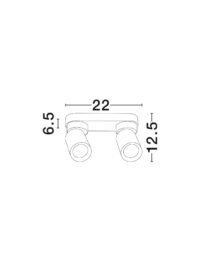 Плафон Nova-Luce GU10 2x10W - 7