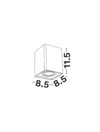 Луничка Nova-Luce GU10 10W за открит монтаж - 7