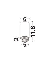 Луничка Nova-Luce GU10 10W димируема за открит монтаж - 7