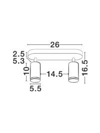 Спот лампа Nova-Luce GU10 2x10W - 7