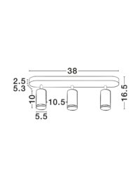 Спот лампа Nova-Luce GU10 3x10W димируема - 7