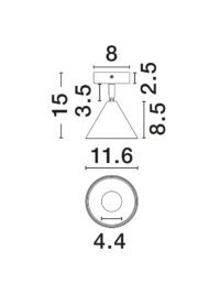 Луничка Nova-Luce GU10 10W за открит монтаж - 7