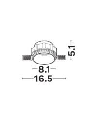 Луничка за таван Nova-Luce GU10 10W димируема - 2
