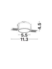 Луна за вграждане Nova-Luce GU10 до 10W - 3