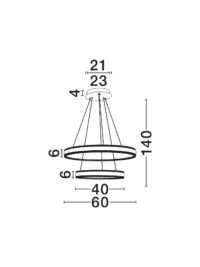 Полилей Nova-Luce LED 69W топла светлина 3000K - 6