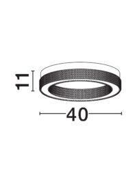 Плафон Nova-Luce LED 4.6W, топла светлина 3000K, Ф40см - 6
