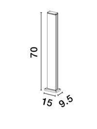 Външна лампа Nova-Luce LED 12W, 3000K, подова - 6