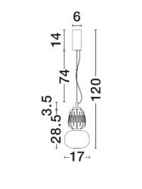 Пендел LED Nova-Luce 18W топла светлина 3000K - 7