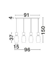 Полилей Nova-Luce LED 32W топла светлина 3000K - 6