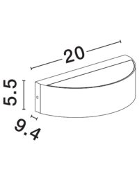 Аплик LED Nova-Luce 9W, топла светлина 3000K - 7