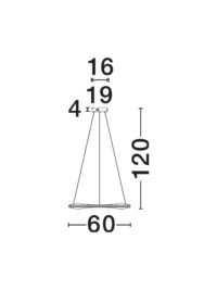 Полилей LED Nova-Luce 32W, регулируем спектър, Ф60см - 5