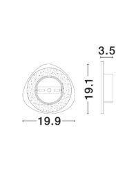 Аплик LED 8W Nova-Luce топла светлина 3000K - 11