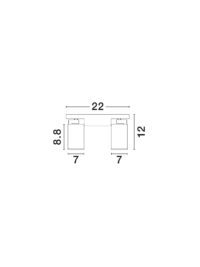 Луничка Nova-Luce GU10 2x10W за открит монтаж - 6