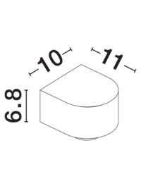 Аплик Nova-Luce 6W LED топла светлина 3000K - 5