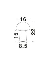 Настолна лампа Nova-Luce 2W LED топла светлина - 6