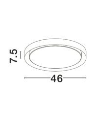 Плафон LED 40W димеруем Nova-Luce топла светлина - 6