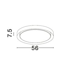 Плафон LED Nova-Luce 50W топла светлина - 7
