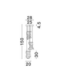 Пендел Nova-Luce 16W LED топла светлина 3000K - 5