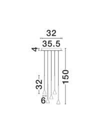 Полилей LED Nova-Luce 27W 3000K - 6